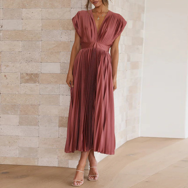 Casimir - Elegant Women's V-neck Sleeveless Dress for Summer Occasions