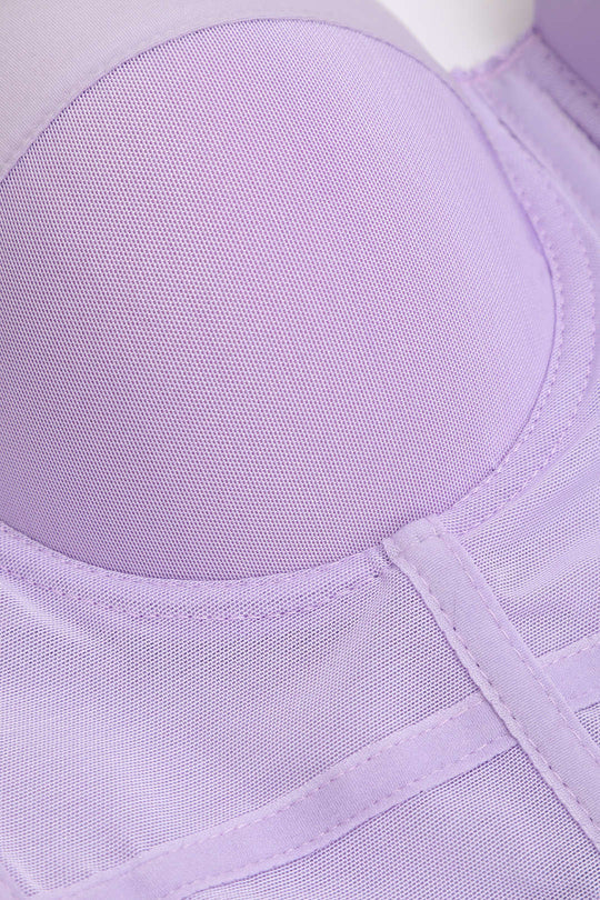 Chessa - Seductive Mesh Bustier Top with Underwire for a Feminine Look