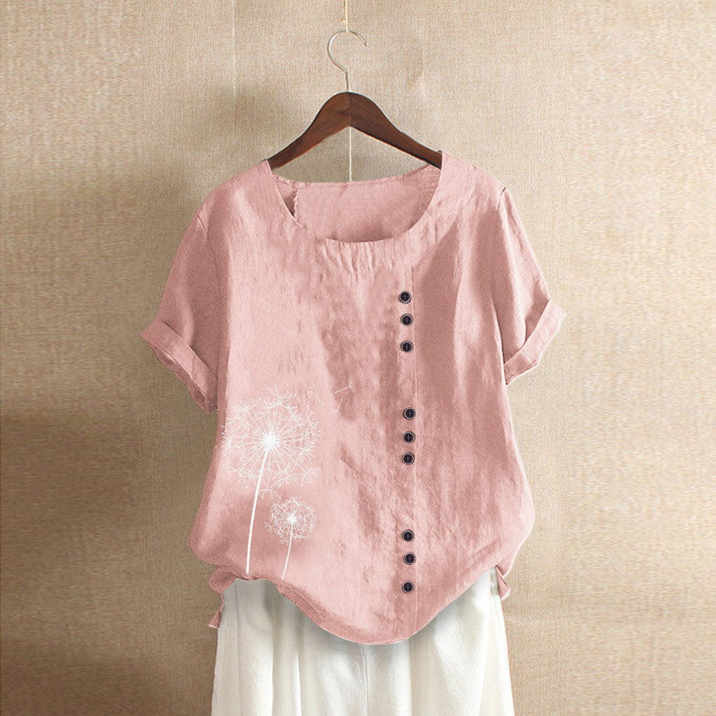Kitana - Effortless Women's Casual Blouse with Soft Fabric and Loose Fit