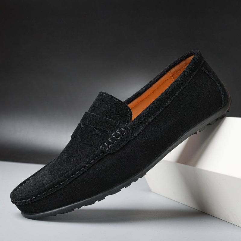 Austin - Elegant Suede Loafers with Padded Comfort and Sturdy Sole
