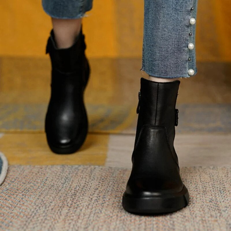 Quinlan - Stylish Women's Waterproof Ankle Boots for Winter Comfort