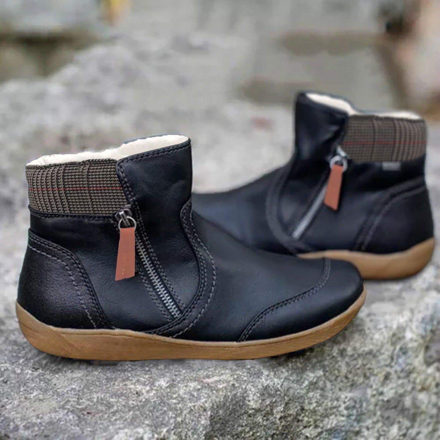 Kellie - Waterproof Orthopedic Leather Ankle Boots For Women