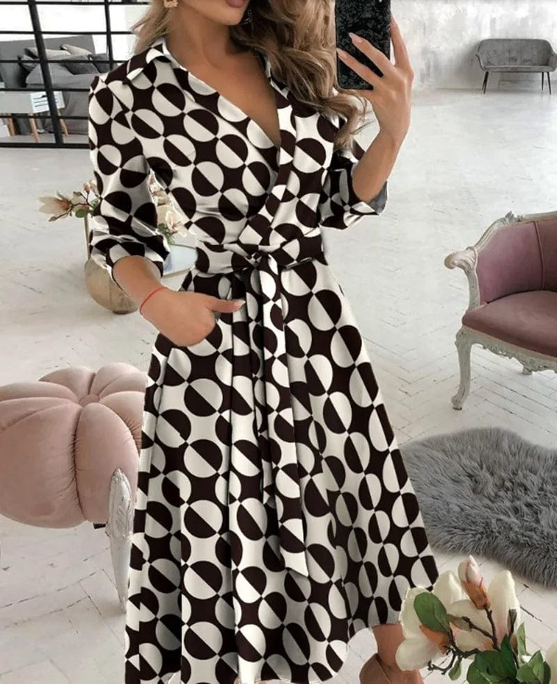Paityn - Elegant Wrap Dress with Butterfly Print for Sophisticated Style