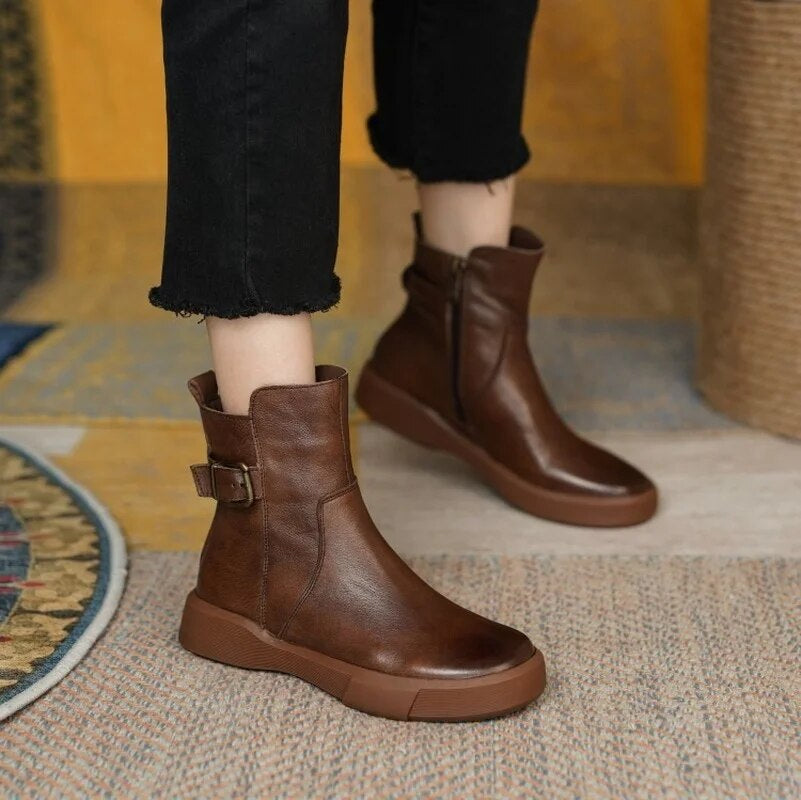 Quinlan - Stylish Women's Waterproof Ankle Boots for Winter Comfort