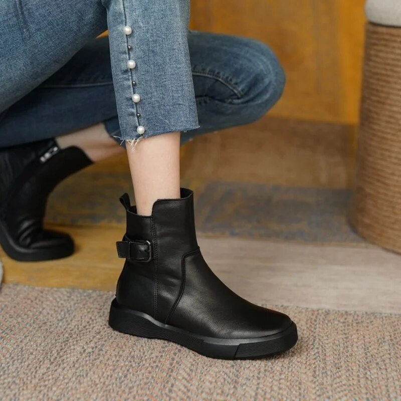 Quinlan - Stylish Women's Waterproof Ankle Boots for Winter Comfort