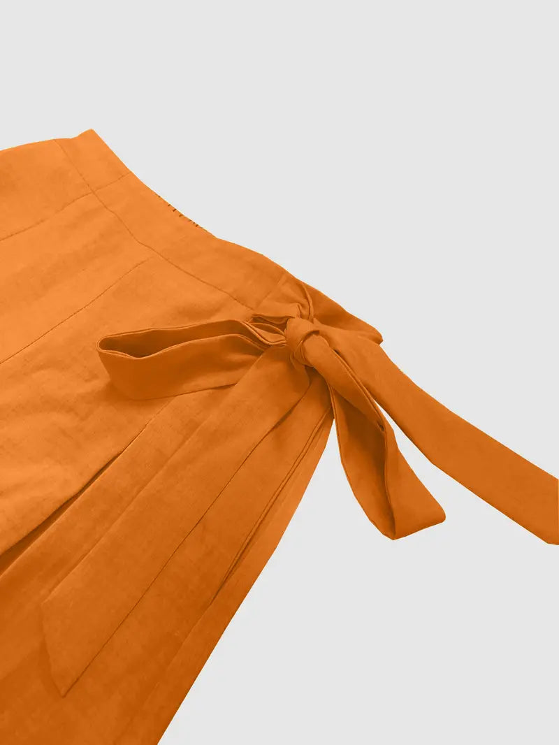 Elsinore - Trendy and Elegant Wide-leg Trousers with Adjustable Side Tie