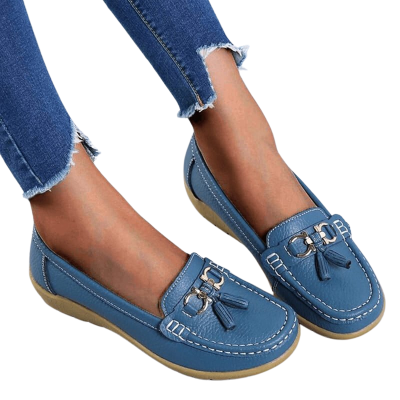 Zuleika - Classic Leather Loafers with Modern Comfort and Slip-On Design