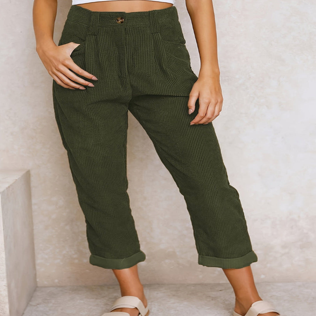 Chantal - Stylish Soft Corduroy Trousers for Women with Timeless Elegance