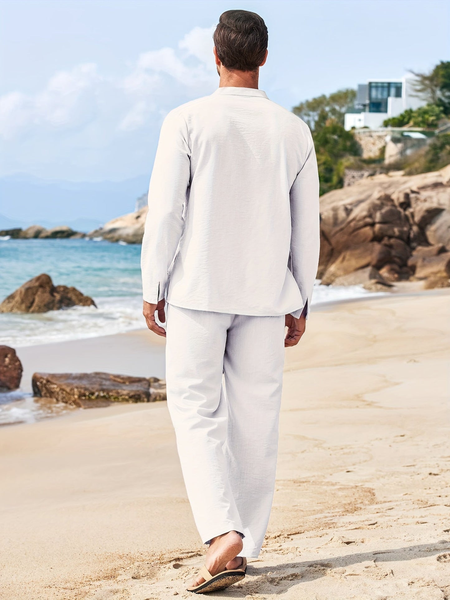 Maxwell - Lightweight White Linen Set for Stylish Summer Wear