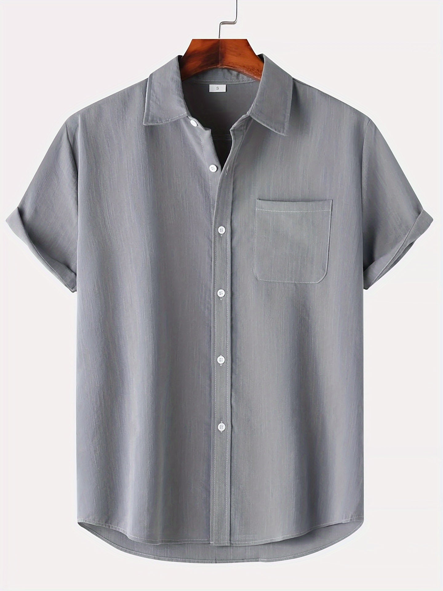 Ursula - Stylish Men's Short-Sleeved Shirt with Chest Pocket