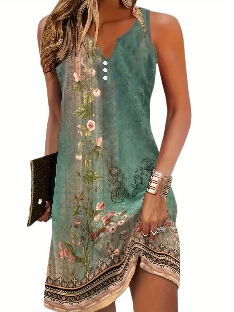 Verena - Elegant Sleeveless Dress with Flattering Midi Length