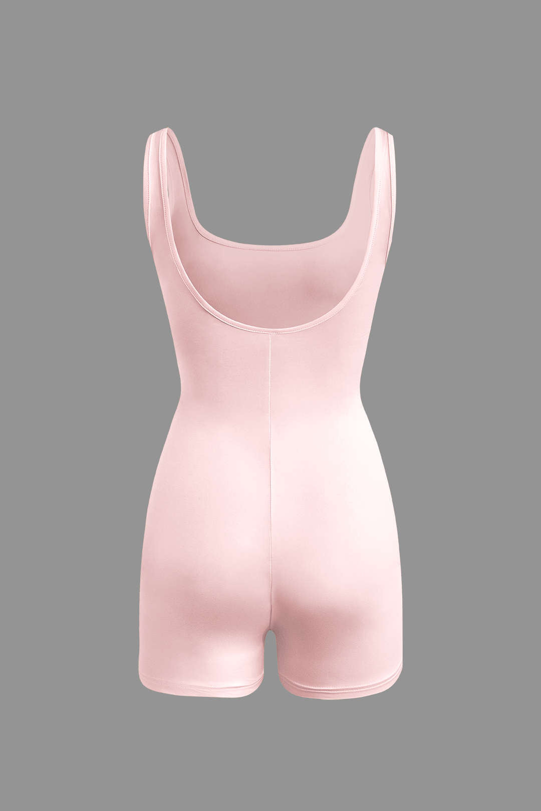 Olivette - Basic Solid Square Neck Romper for Effortless Style