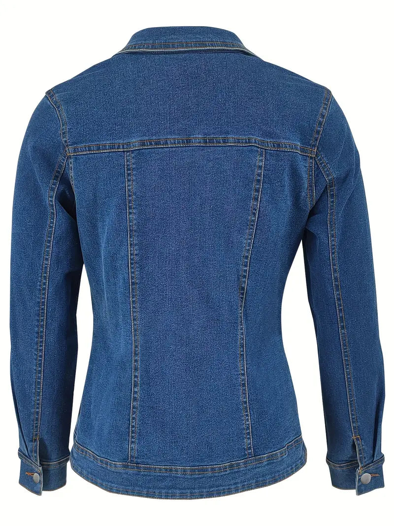 Yvette - Stylish Cotton Denim Jacket for Casual Outings