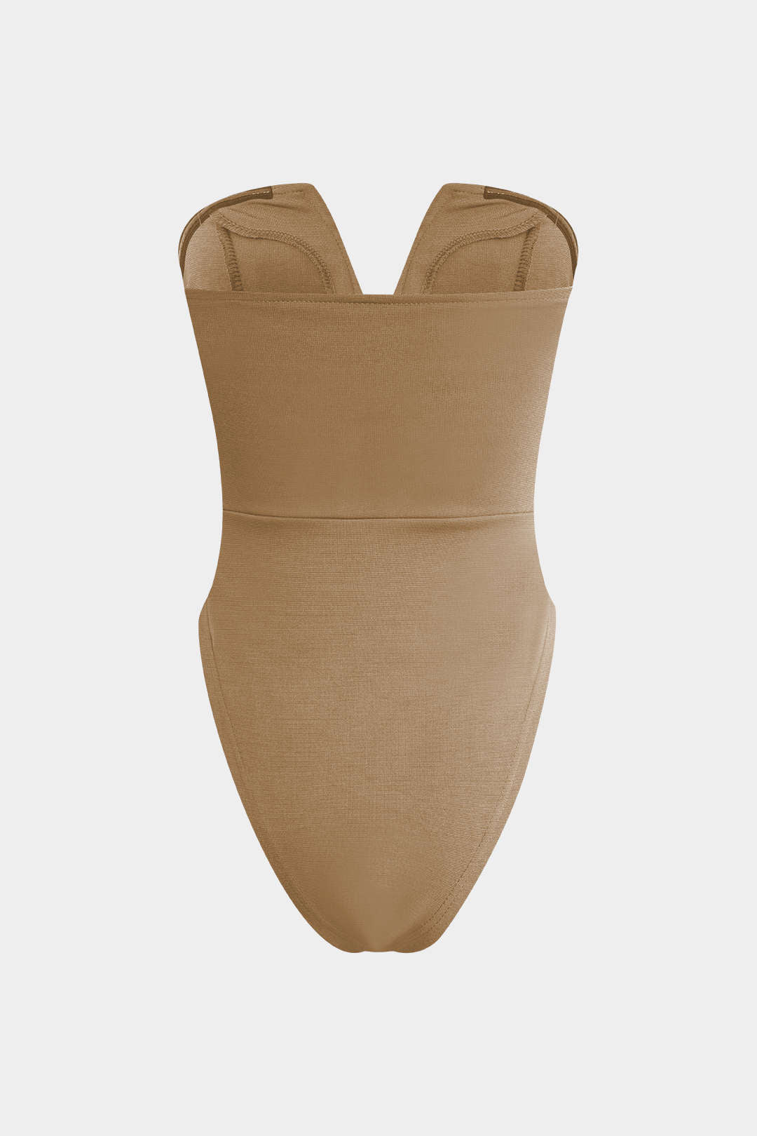Abbie - Basic V-neck Strapless Bodysuit for Effortless Style