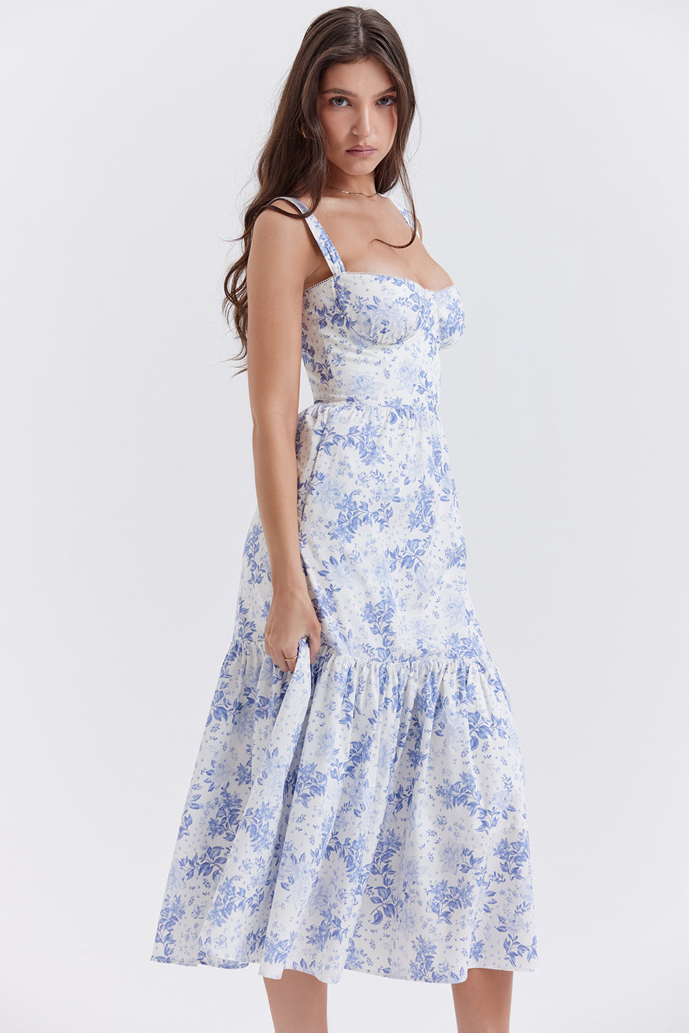 Brigid - Women's Floral Midi Summer Dress for Casual Outings