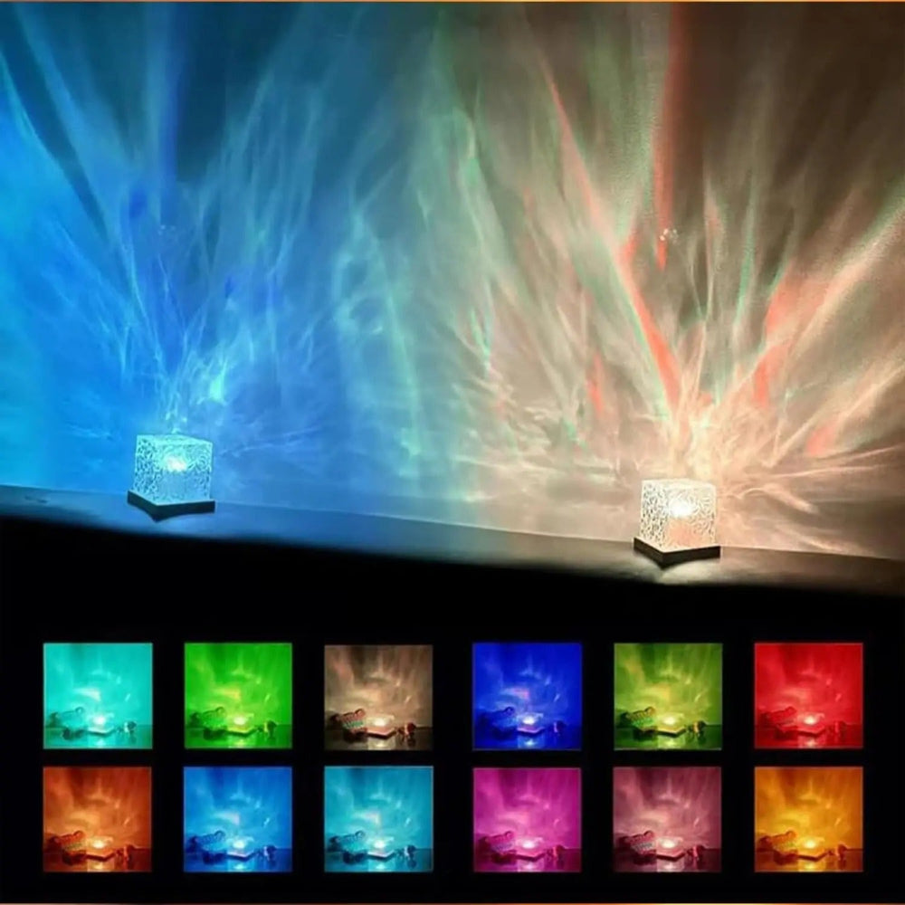 Decovista - Ocean Wave Projector Lamp With 16 Colors And Remote
