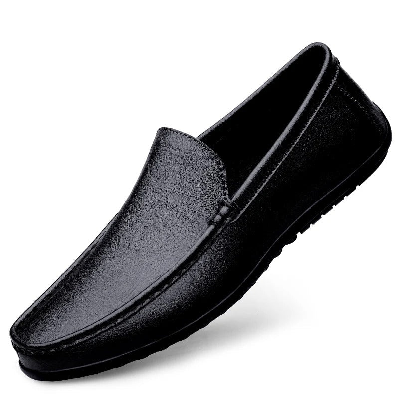 Lachlan - Elegant Slip-On Genuine Leather Moccasins for Comfortable Wear