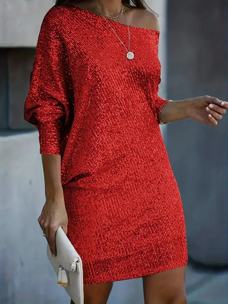 Winnie - Stunning One-Shoulder Sequin Dress for Glamorous Nights