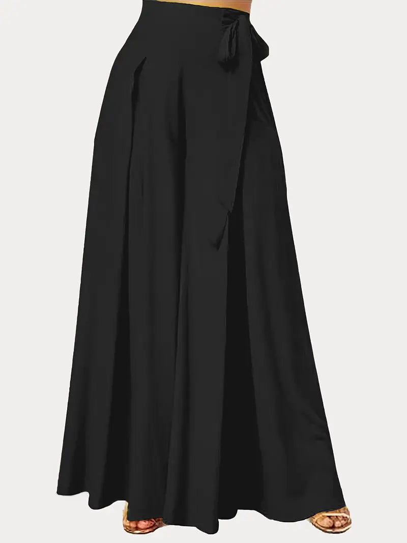 Elsinore - Trendy and Elegant Wide-leg Trousers with Adjustable Side Tie