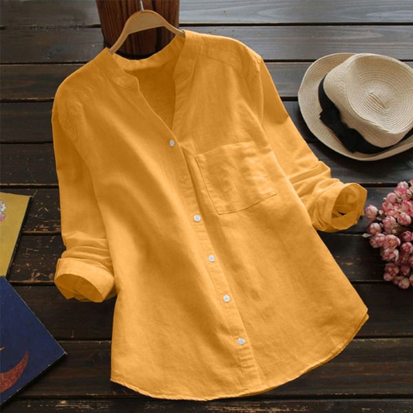 Danica - Linen Cotton Relaxed Chemise For Women Casual