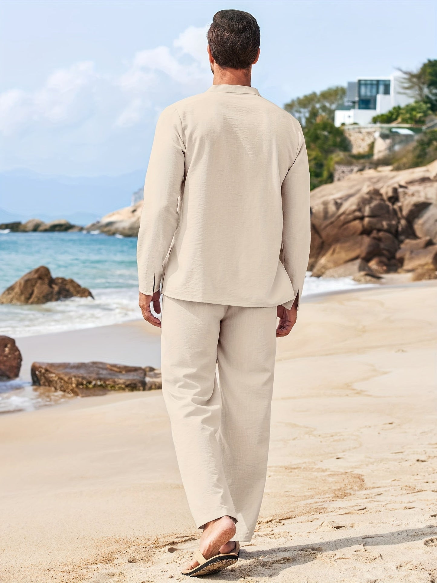 Maxwell - Lightweight White Linen Set for Stylish Summer Wear