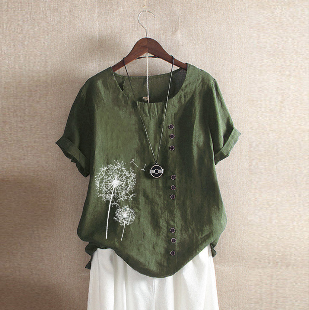 Kitana - Effortless Women's Casual Blouse with Soft Fabric and Loose Fit