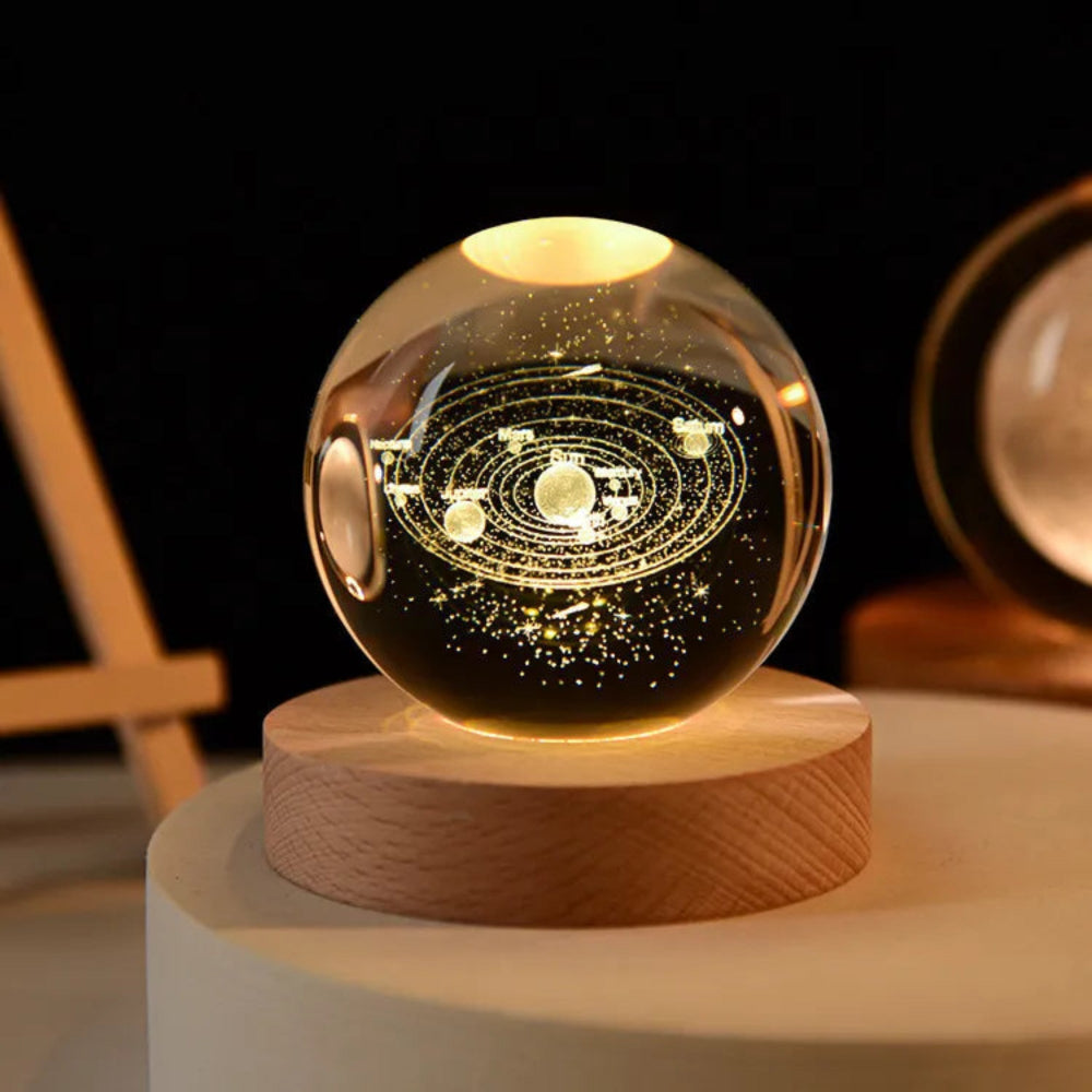 Chisoria - 3D Engraved Universe Lamp With Cosmic Light Glow