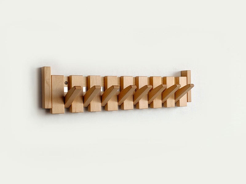 Elinor - Stylish Wooden Piano Key Wall Coat Rack for Elegant Home Decor