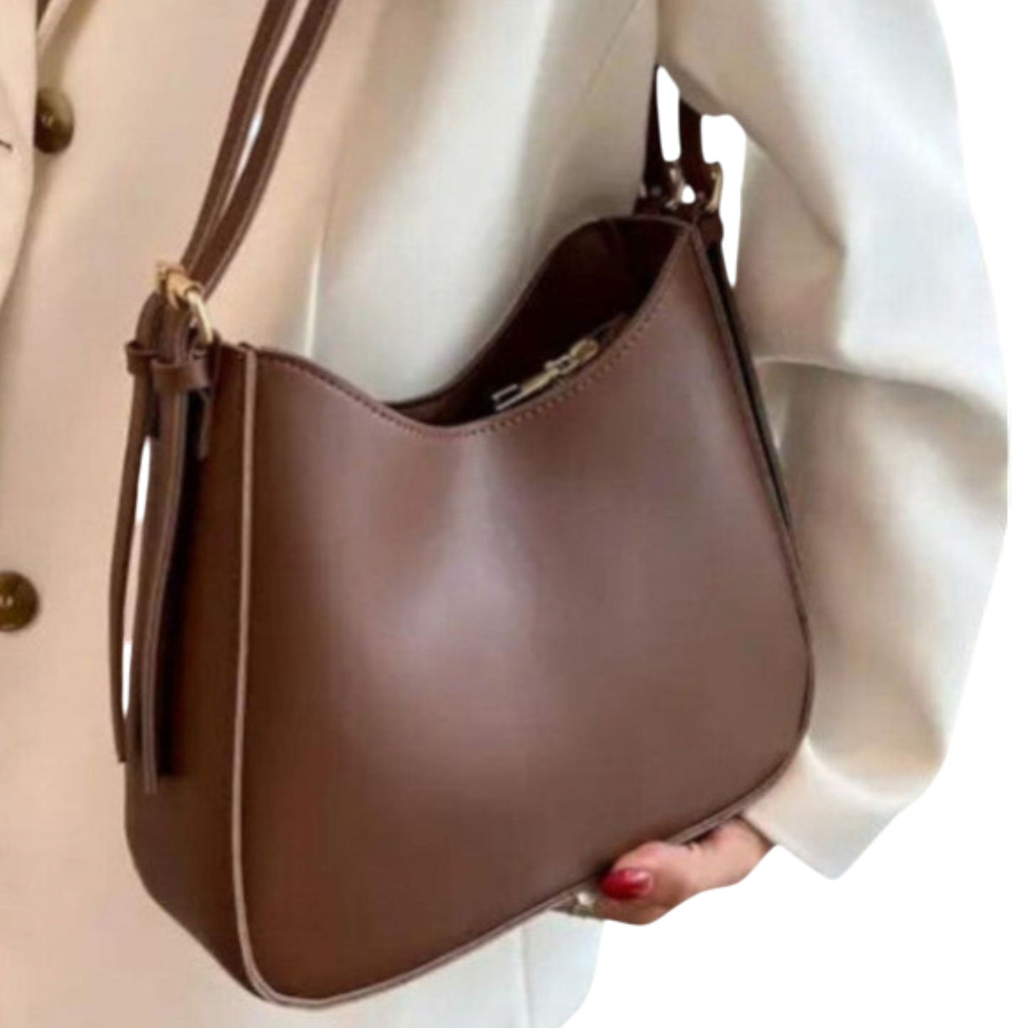 Lillie - Simple and Elegant Vegan Leather Crossbody Bag in Minimalist Design