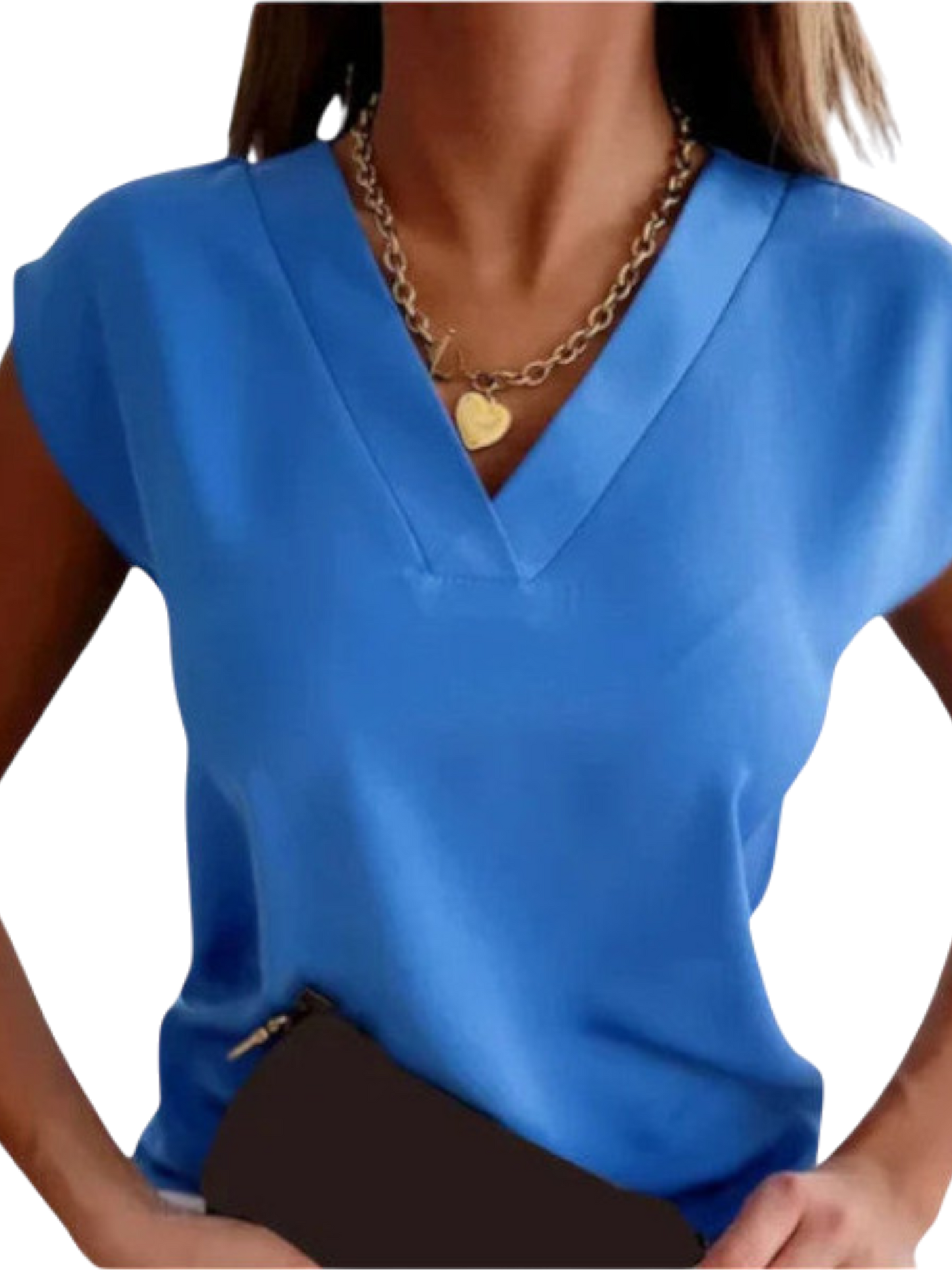 Peg - Elegant Women's Chic Festive Top with Round Neckline