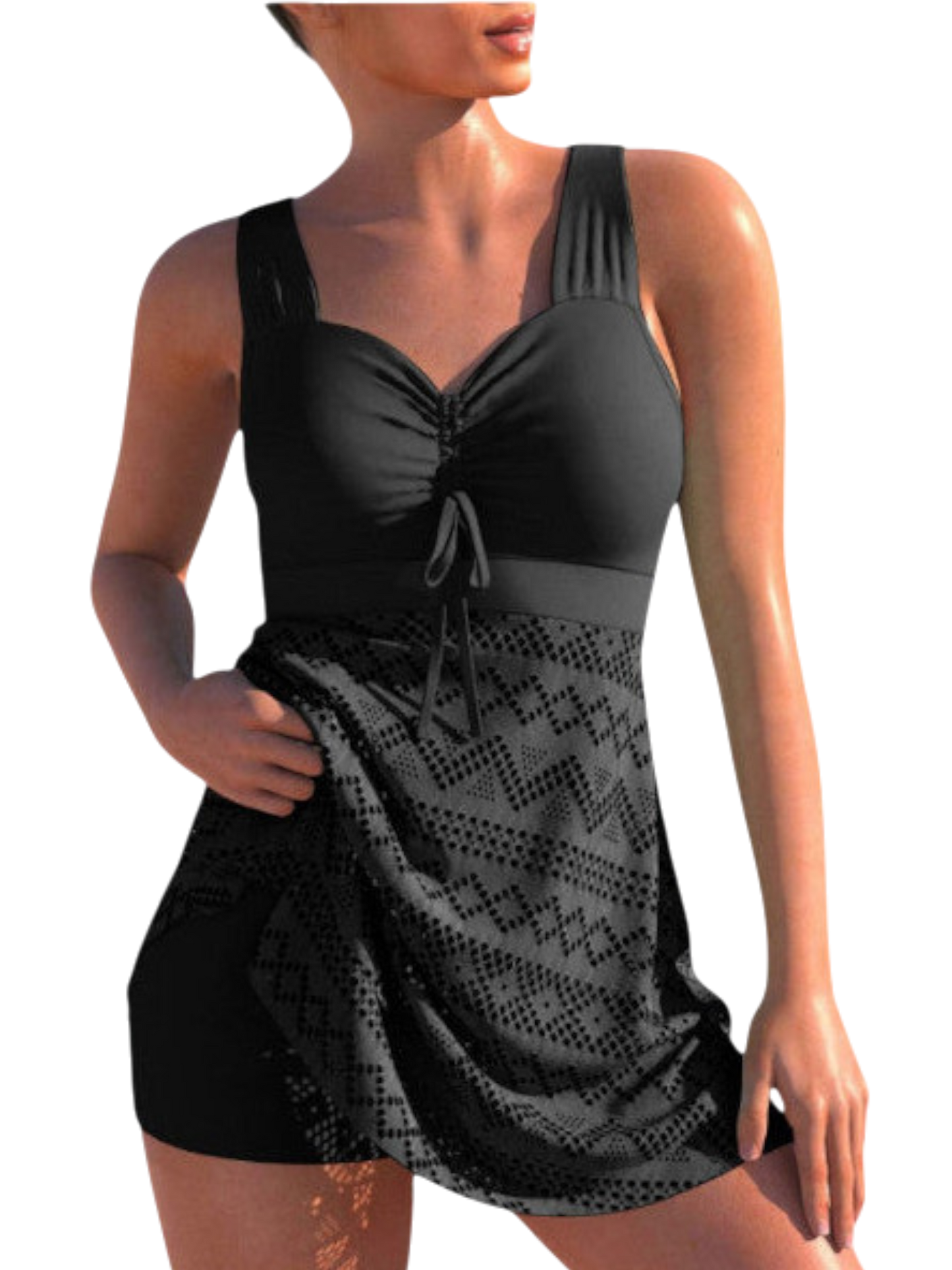 Perri - Stylish Women's Tankini with Adjustable Straps and Padded Cups