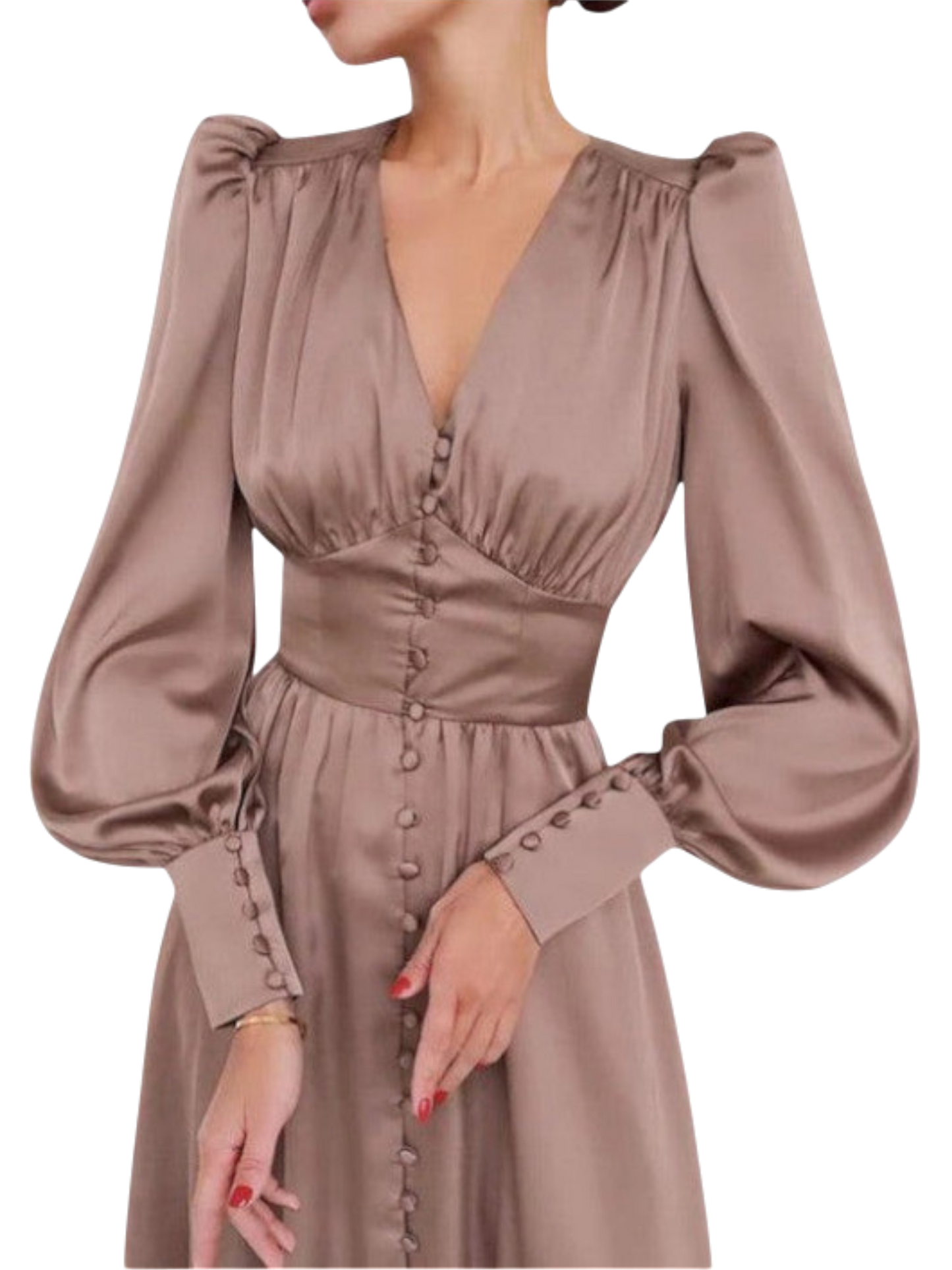 Claribel - Elegant Women's Satin Dress for Any Occasion