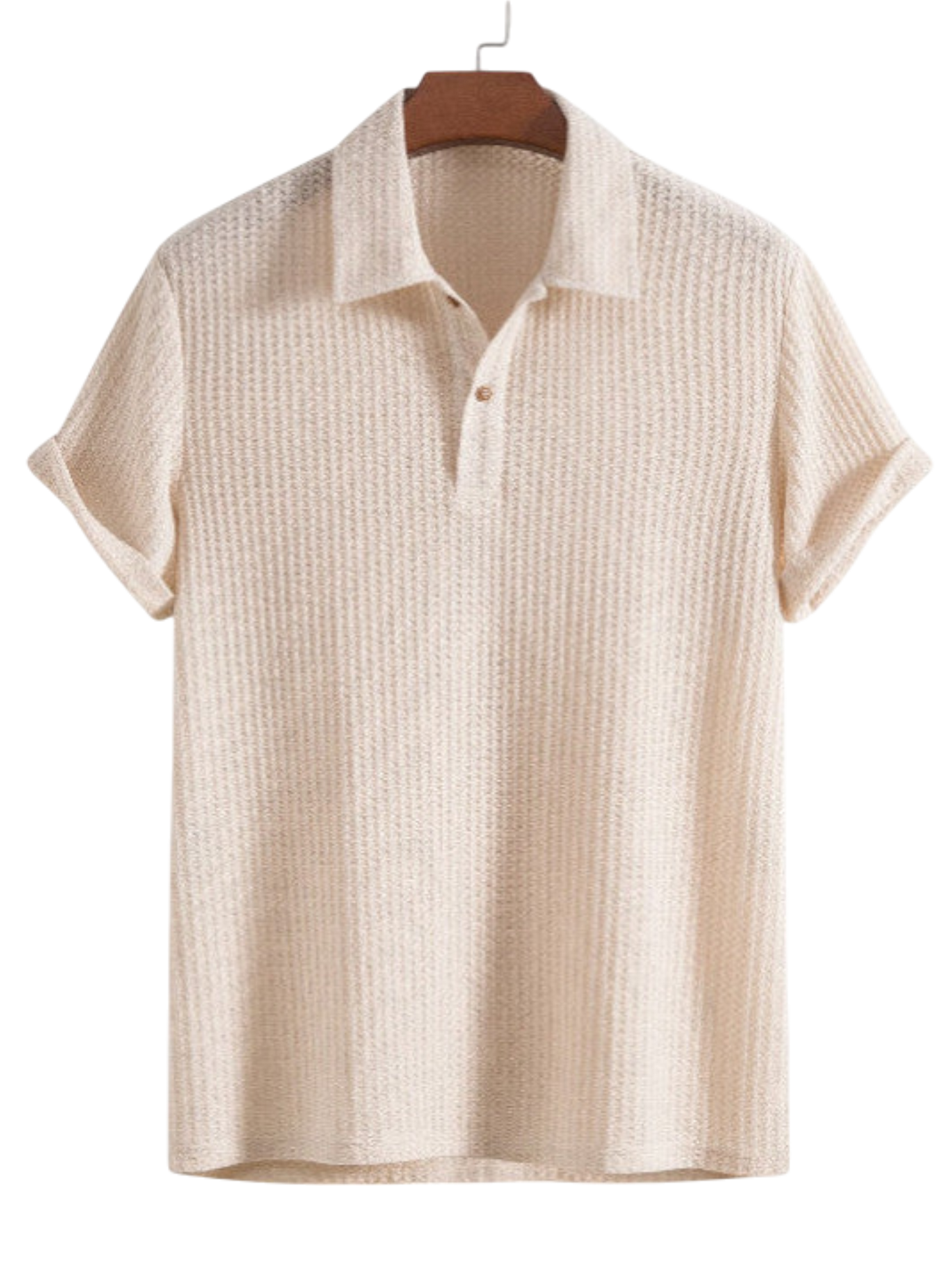 Finnian - Stylish Men's Polo Shirt with Waffle Knit Texture