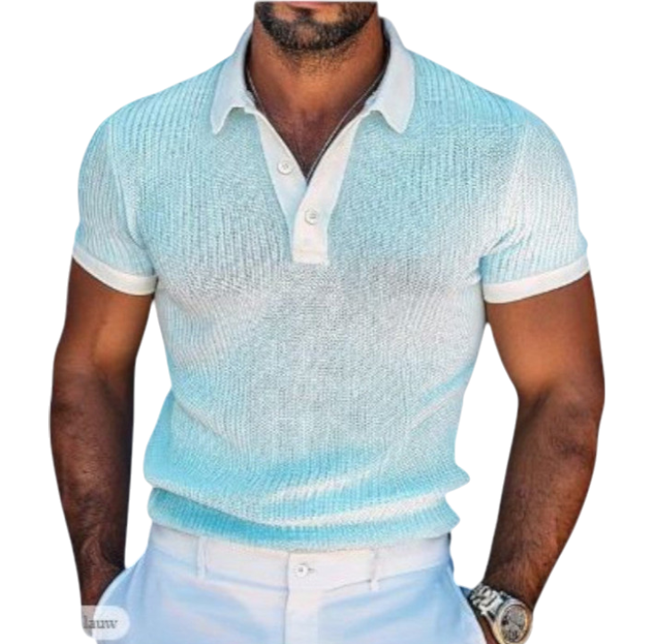 Miguel - Fashionable Men's Knitted Polo Shirt for Casual and Business Wear