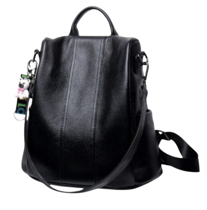 Harlow - Stylish Anti-theft Leather Backpack for Safe Travel