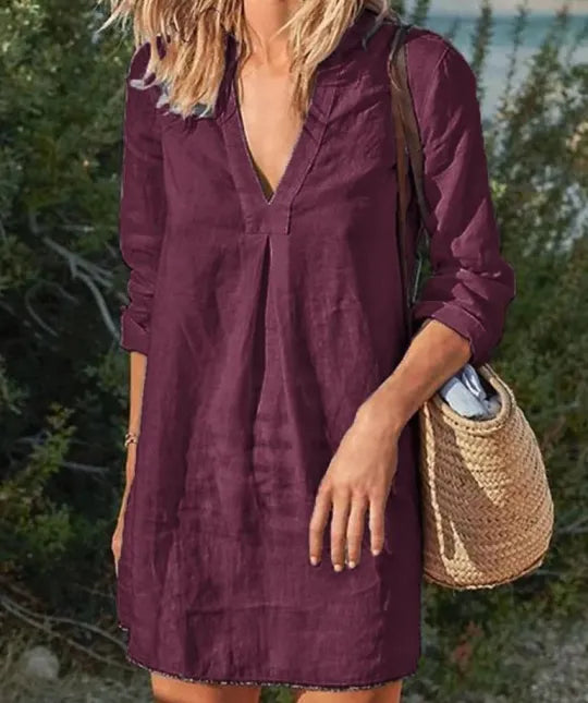 Leonie - Stylish Women's Vintage Mini Dress for Summer Adventures