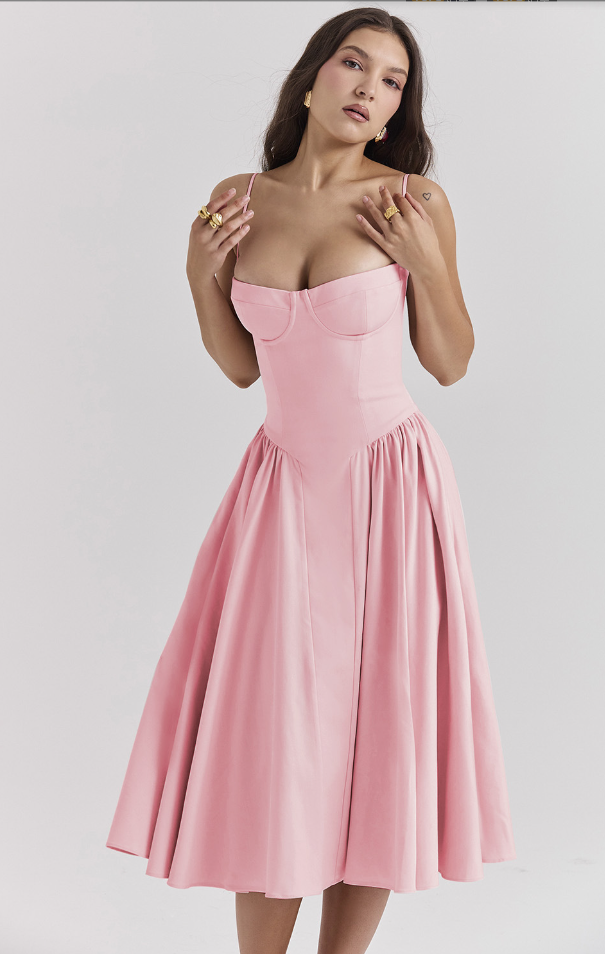 Kassidy - Stylish Women's Armless Midi Dress for Summer Outings