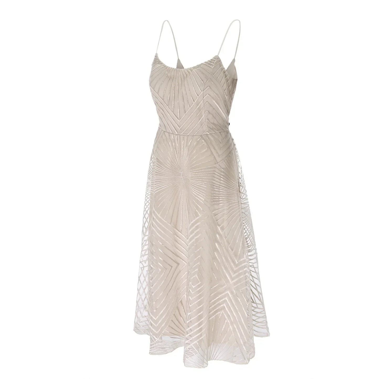 Alberta - Luxurious Women's Embroidered Soirée Dress with A-line Fit