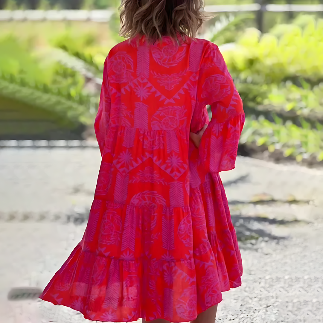 Davina - Stylish Summer Dress with Vibrant Floral Print