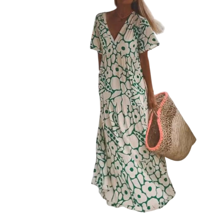Cyra - Elegant Floral Print Dress for Effortless Summer Style