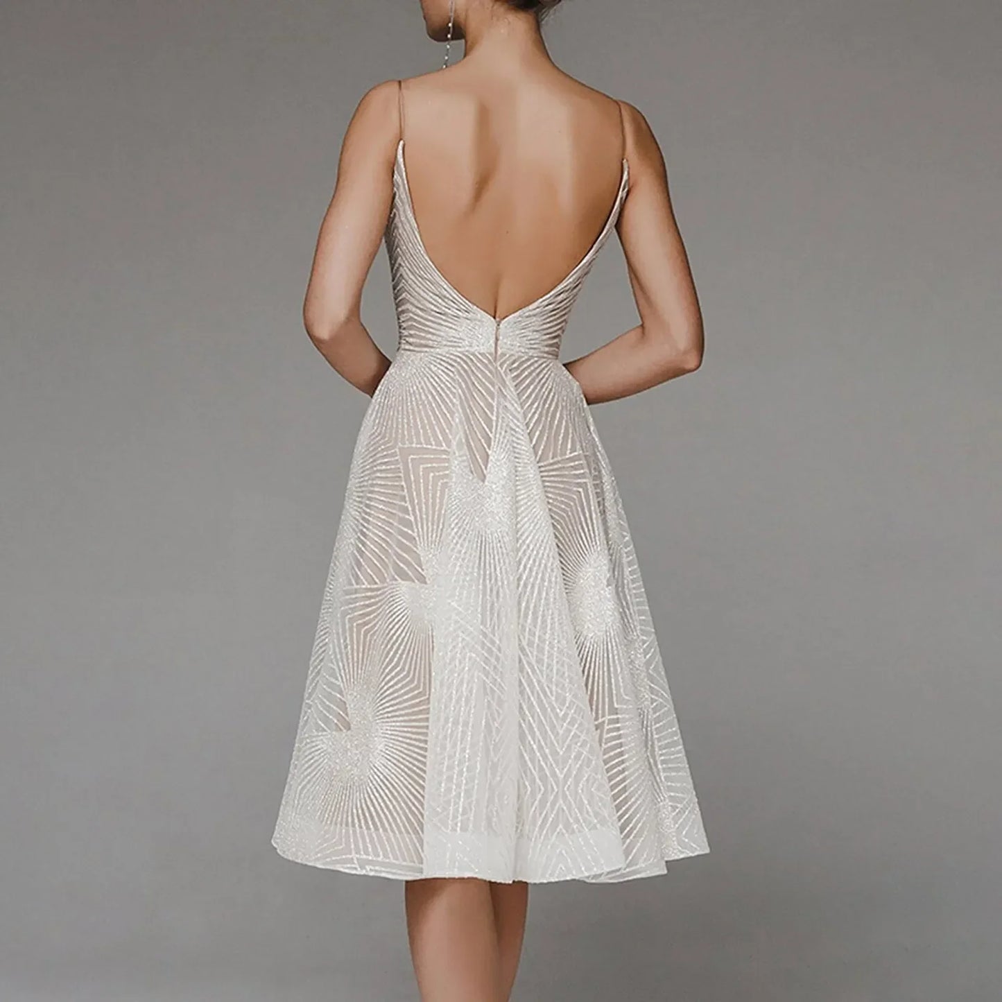 Alberta - Luxurious Women's Embroidered Soirée Dress with A-line Fit