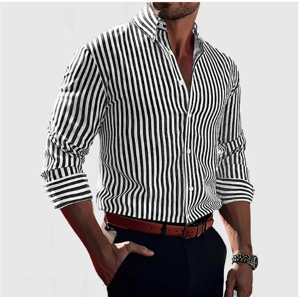Edison - Stylish Striped Men's Shirt for Any Occasion