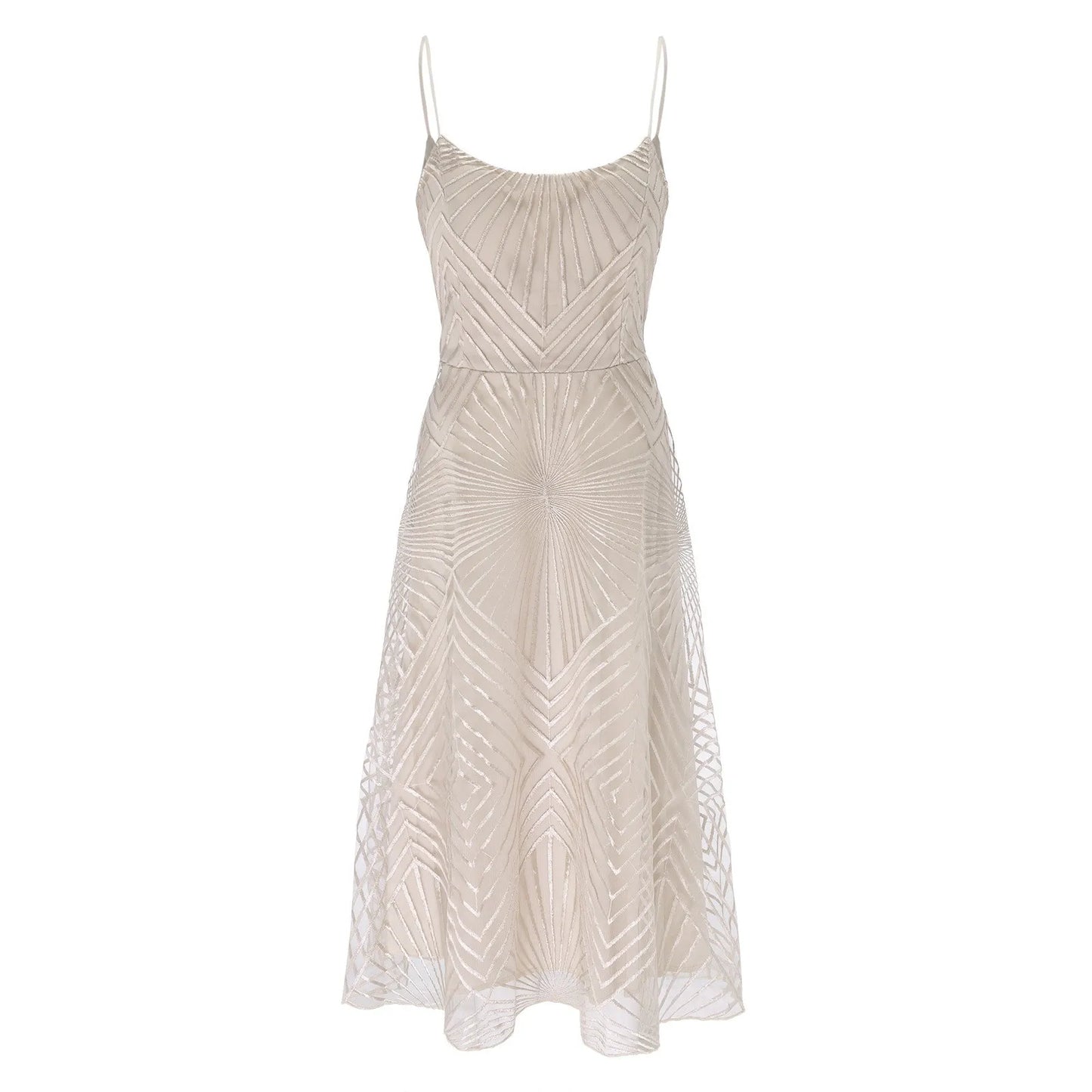 Alberta - Luxurious Women's Embroidered Soirée Dress with A-line Fit