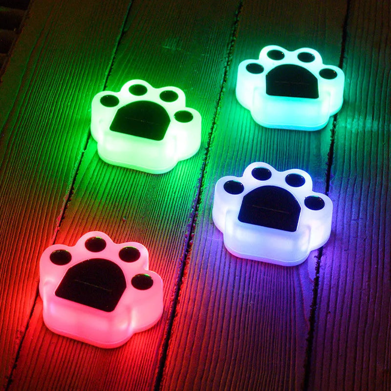 Linenora - Wireless Solar Paw Lights for Garden and Pathway Lighting