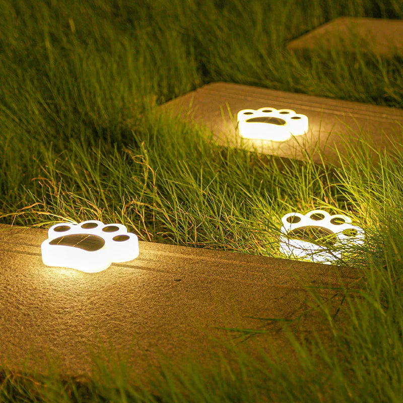 Linenora - Wireless Solar Paw Lights for Garden and Pathway Lighting