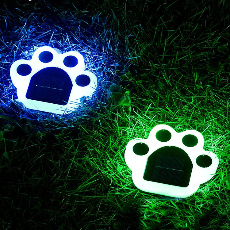 Linenora - Wireless Solar Paw Lights for Garden and Pathway Lighting