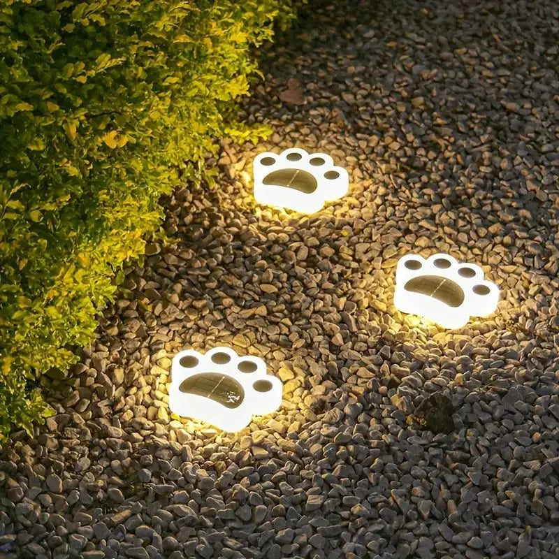 Linenora - Wireless Solar Paw Lights for Garden and Pathway Lighting