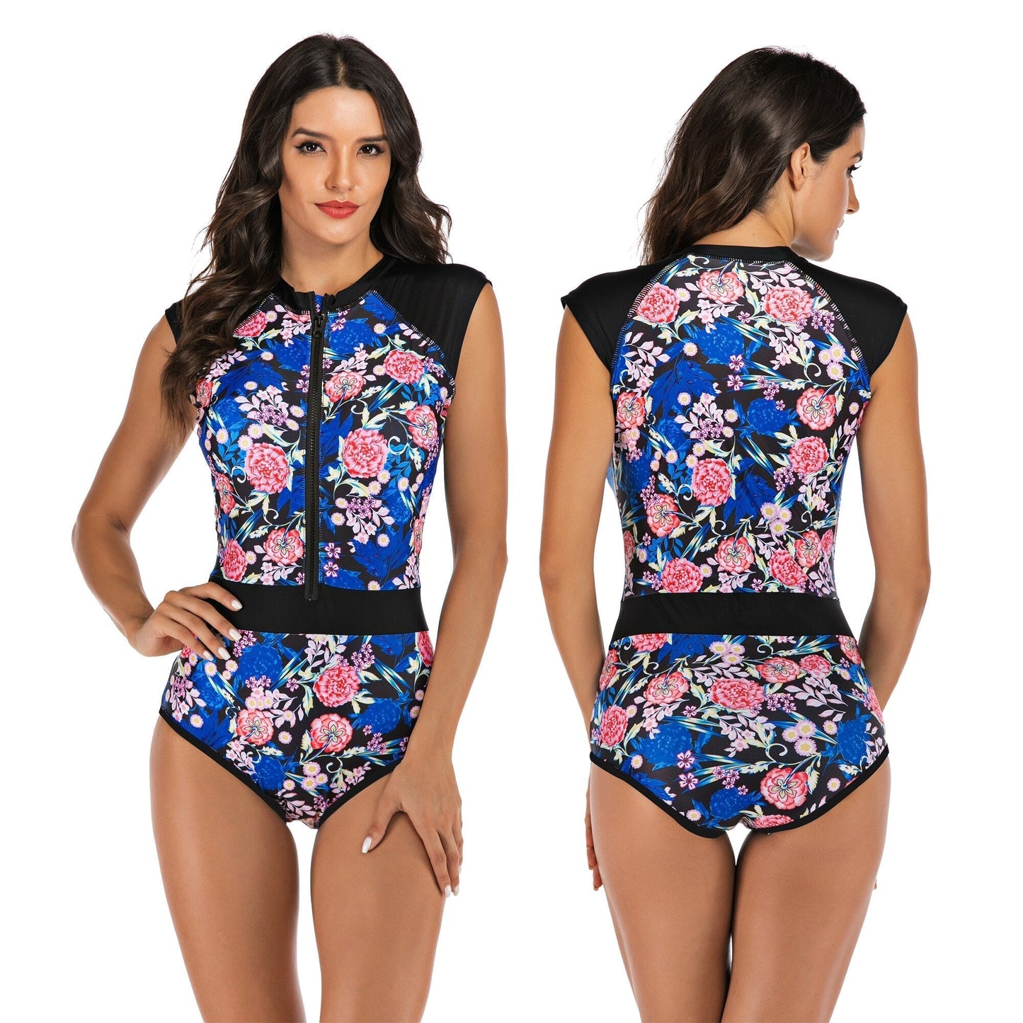 Hollis - One-Piece Sports Swimsuit with Functional Zipper and Stylish Design