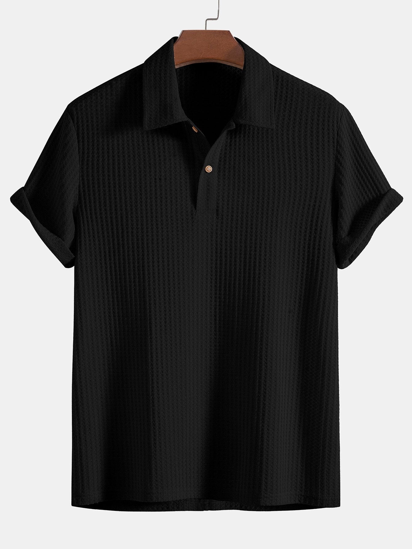 Finnian - Stylish Men's Polo Shirt with Waffle Knit Texture