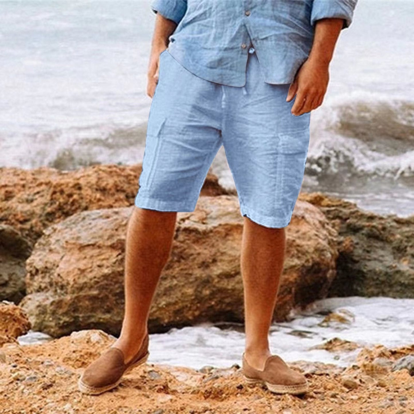 Daveney - Comfortable Men's Linen Shorts for Summer Adventures